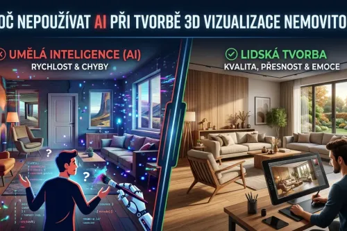 Proč AI v 3D vizualizaci nemovitostí stále (zatím) nestačí?
