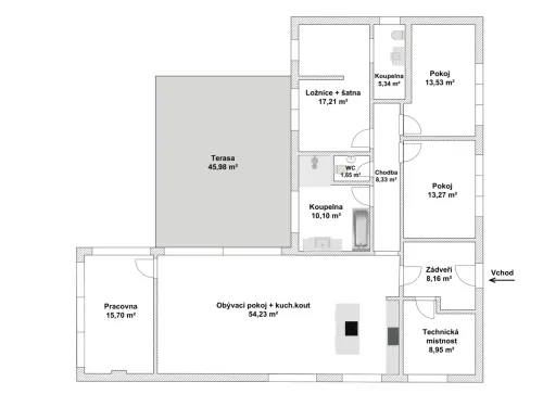 Profesionální 2D Půdorysy pro realitní inzerci