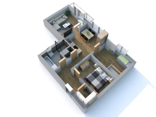 Ukázky realizací 3D Půdorysu ve vysoké kvalitě