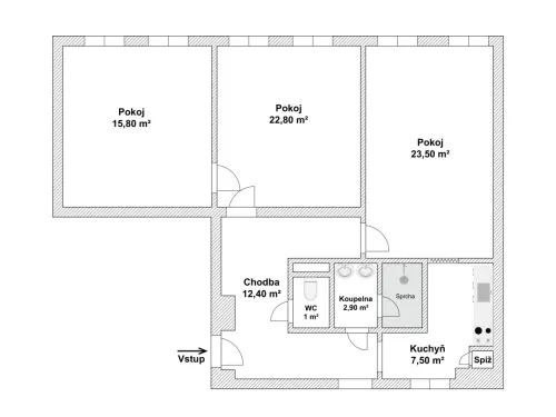 Profesionální 2D Půdorysy pro realitní inzerci