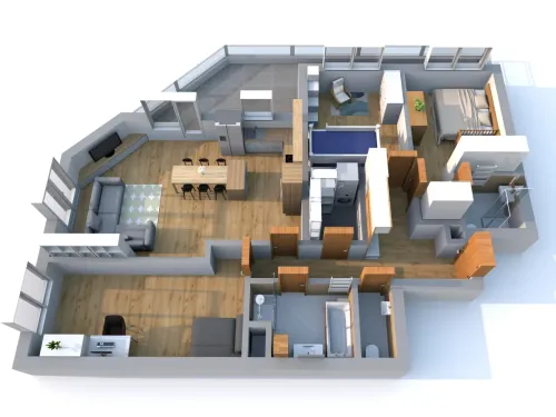 Ukázky realizací 3D Půdorysu ve vysoké kvalitě