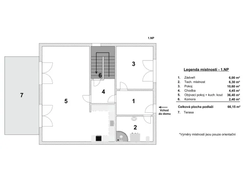 Profesionální 2D Půdorysy pro realitní inzerci