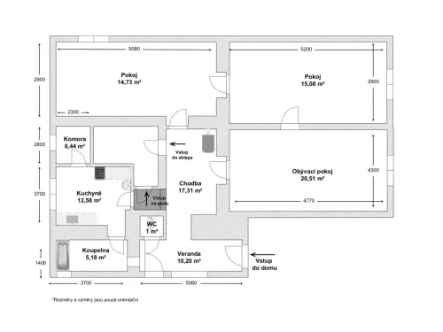 Profesionální 2D Půdorysy pro realitní inzerci